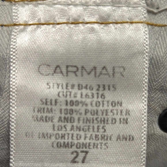 CARMAR Denim Mini skirt W/ Embroidery Bird Detail - Picture 6 of 6